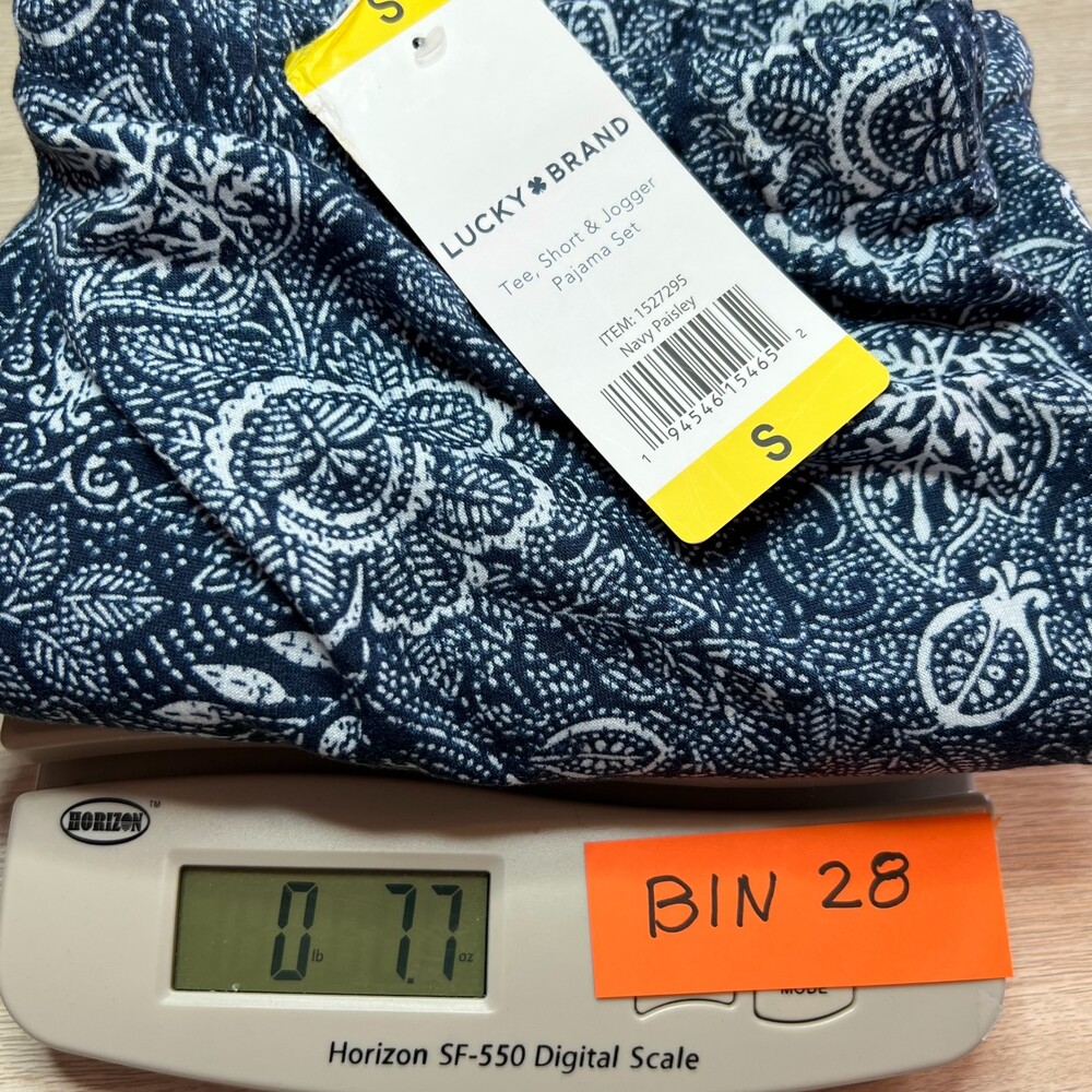 Lucky Brand - Pajama Jogger Pants Women's S Navy Paisley NWT Elastic Tie Waist - Picture 11 of 11